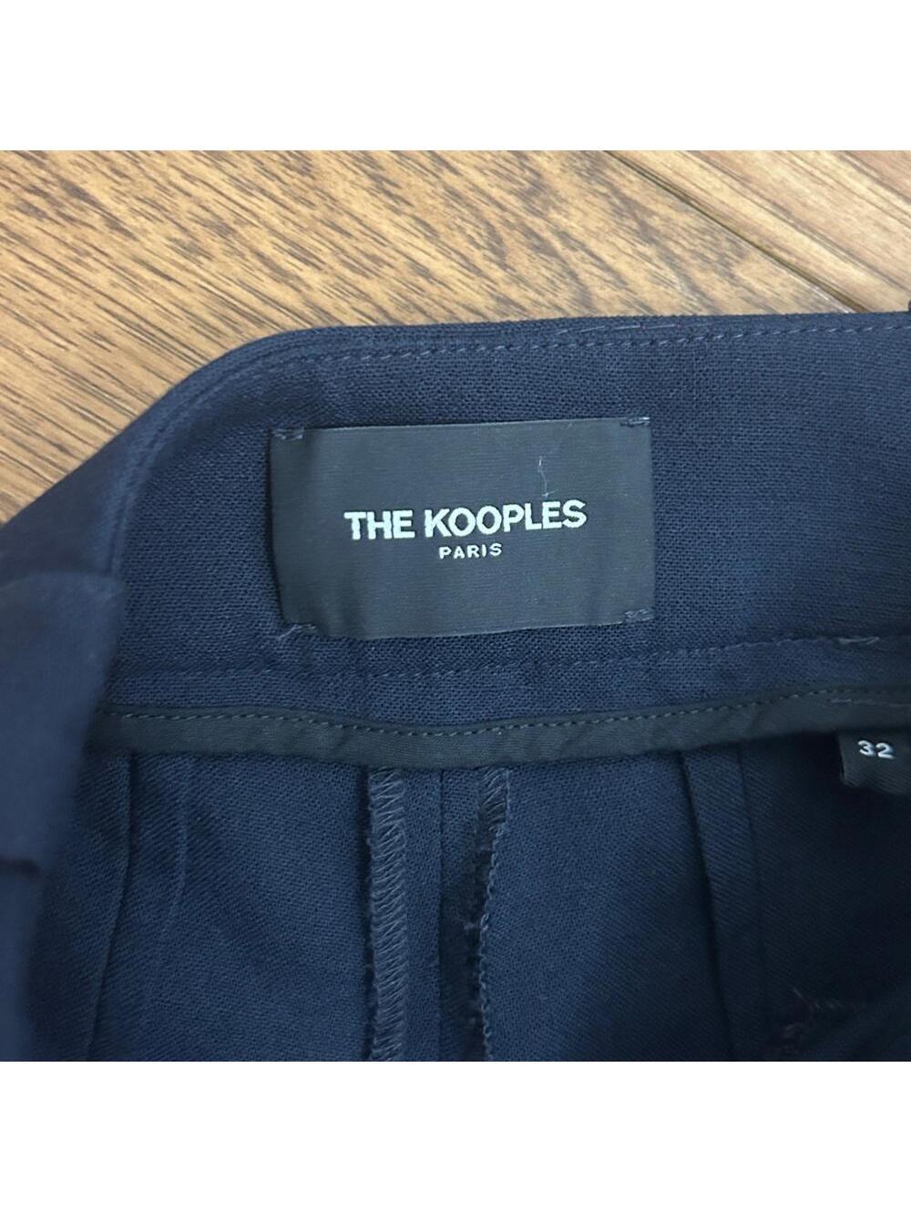 NEW The Kooples Zip Detail Blue Wide-Leg Trousers Pants, Size EU 32 US 0 - Picture 8 of 9